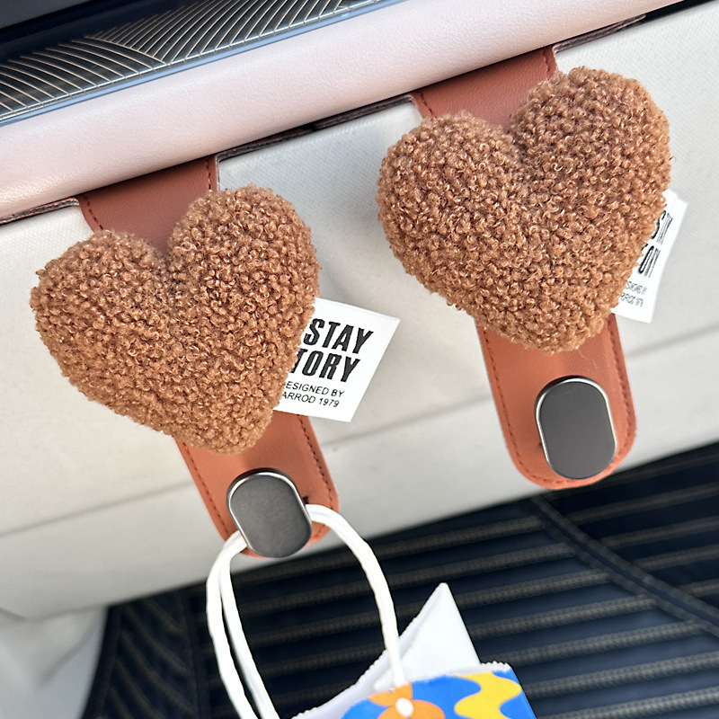 車用フック、かわいいぬいぐるみ、多機能収納フック、カー用品、粘着式副操縦士フック|undefined