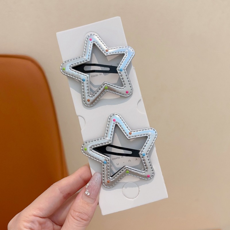 Punto de onda de color nubes clip de cabello para niños corteza plateada clip de cabello para niñas clip de frangeo lateral clip de cabello dulce clip de cabello BB