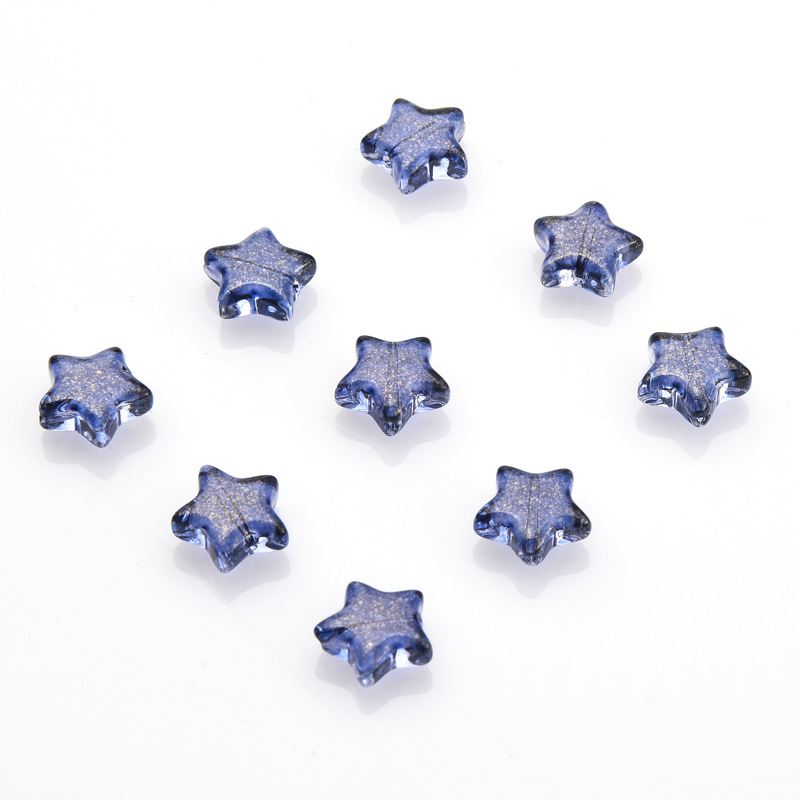 50 PCS/Package 10 * 10mm Hole 1~1.9mm Glass Star Beads display picture 9