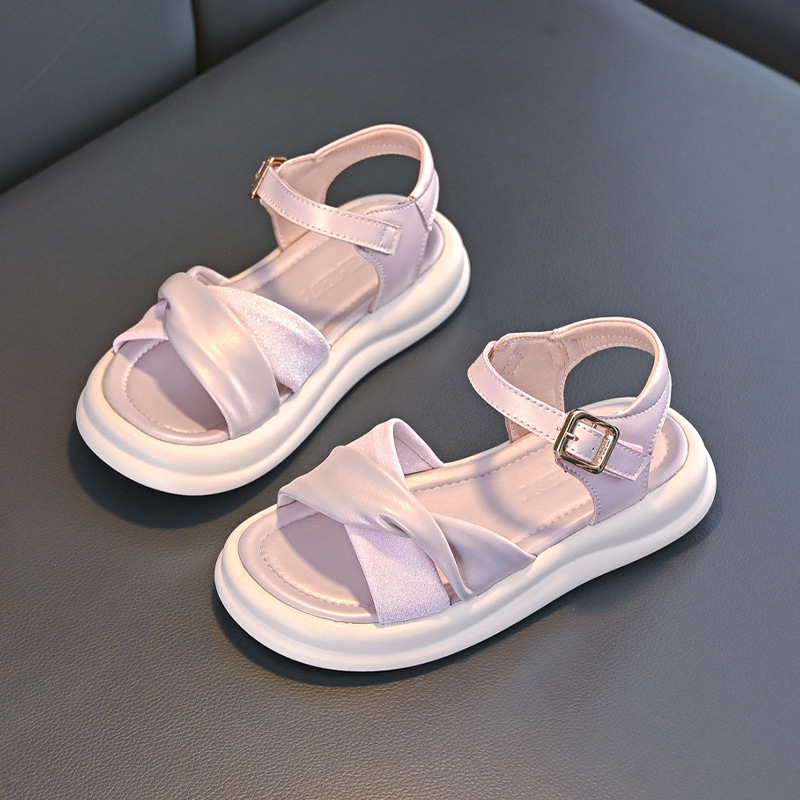 Niñas velcro zapatos de playa primavera y otoño 2026 nuevos zapatillas de dedo blando zapatillas de princesa blanca versátil image 7