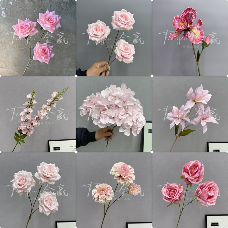 Pink Wedding Artificial Flowers, Roses, Fake Flowers, Wedding Hall Decoration, Ceiling Flowers, Flower Arrangements, Home Furnishings