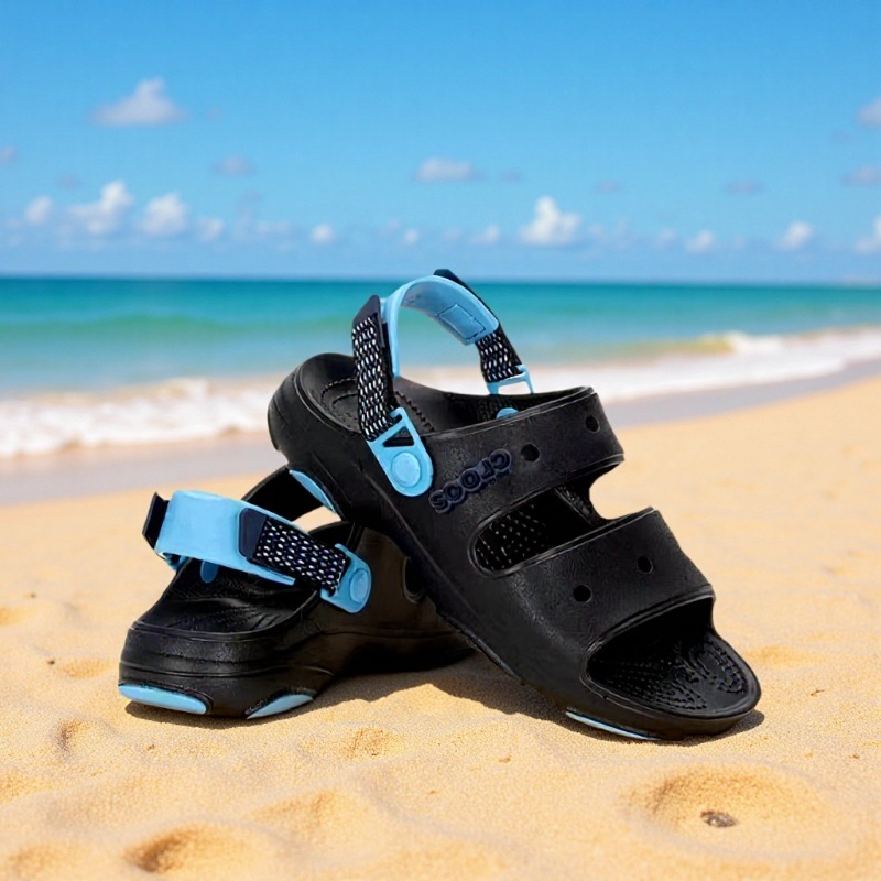 2025 New Summer Croc Shoes Men's Shoes Women's Shoes Classic Trin Outdoor Wading Sandals Sports Beach Shoes