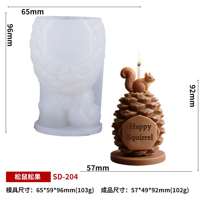 Sanxin クリスマスシリーズ香りキャンドルシリコンモールド DIY クリスマス雰囲気装飾品アップル立体研削ツール|undefined