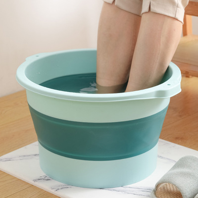 可折叠泡脚桶塑料洗脚盆家用足浴盆过小腿按摩洗脚桶便携泡脚|ms