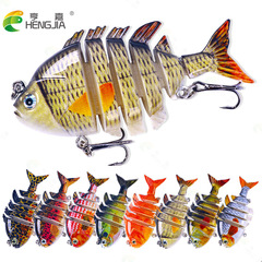 6-section tilapia lure, 8CM/15G submersible multi-section fishing fake bait fishing tackle wholesale lures
