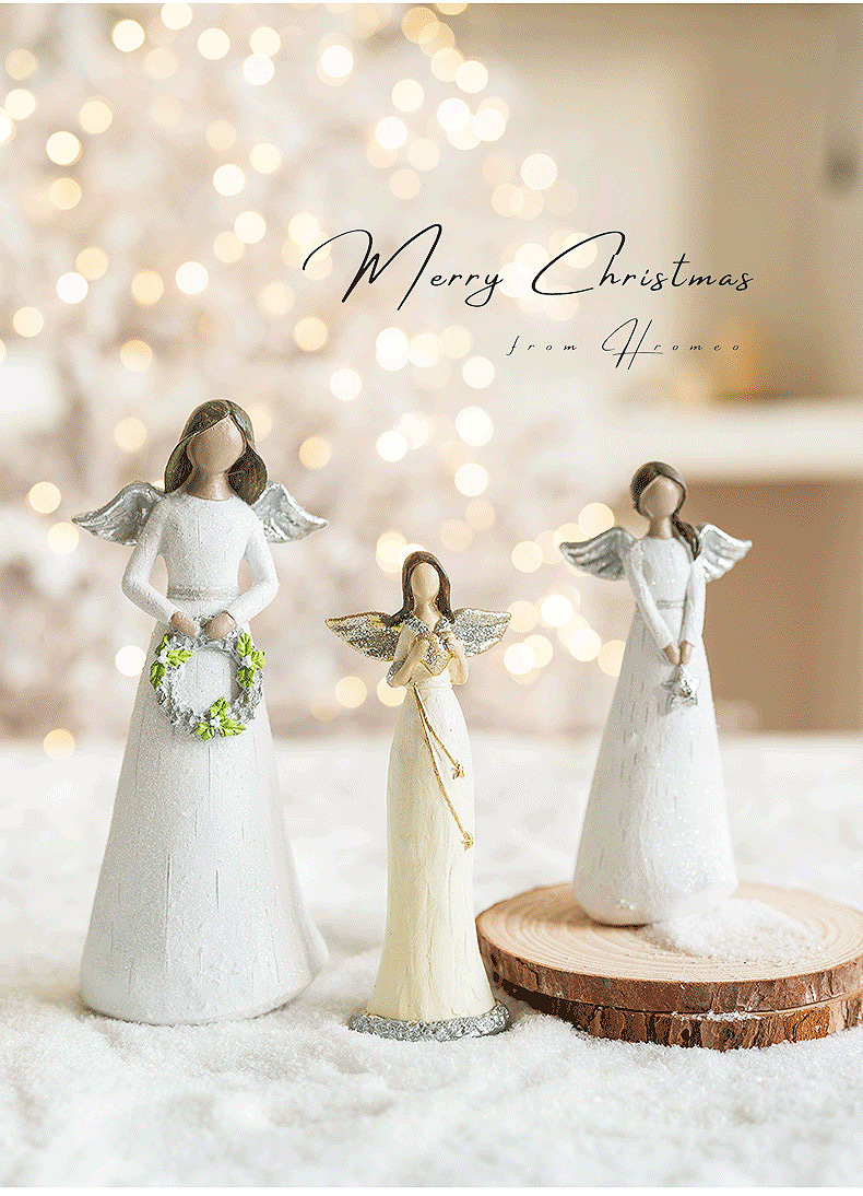 192g Weight Christmas Pastoral Korean Style Human Resin Holiday Party Hanging Ornaments Decorations Table Decoration