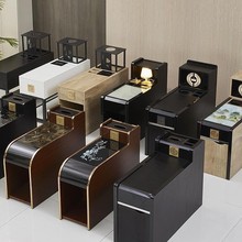足浴茶几柜足疗沙发边几柜中间茶几经济型充电美甲按摩店沙发茶几