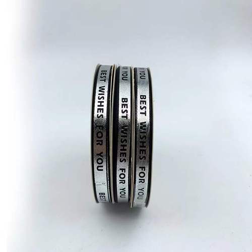 Wholesale 1cm hot stamping English ribbon cake baking flowers gift decoration strap bright printed webbing ribbon