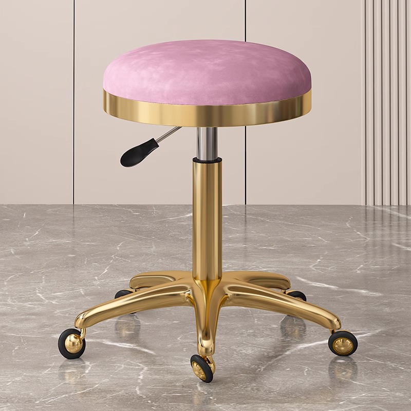 Taburete de belleza, taburete de polea especial para salón de belleza, taburete de peluquería, taburete de peluquería, silla de elevación para manicurista, taburete redondo