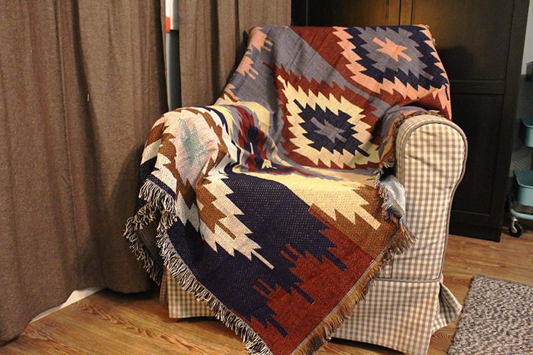 ドルブランケット Geometric Navajo tapestry small blank_voghion.com