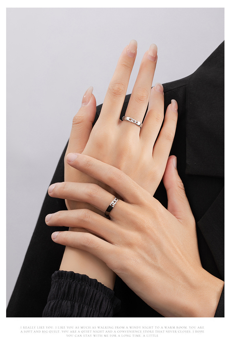 Adjustable Ring Size 1 Piece Quantity 925 Sterling Silver Solid Color Open Rings
