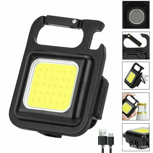 Multifunction keychain light repair light mini repair light magnetic portable emergency light charging travel work light