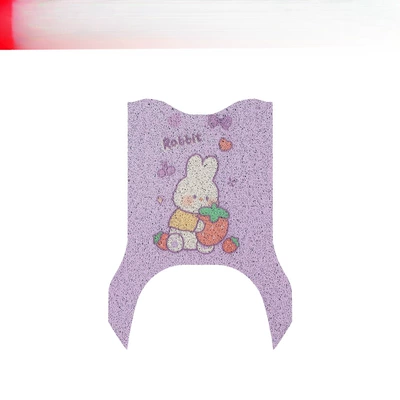 Electric vehicle foot mat, Foot Mat Battery Car Waterproof - table-bell-first-love-eb-purple-rabbit
