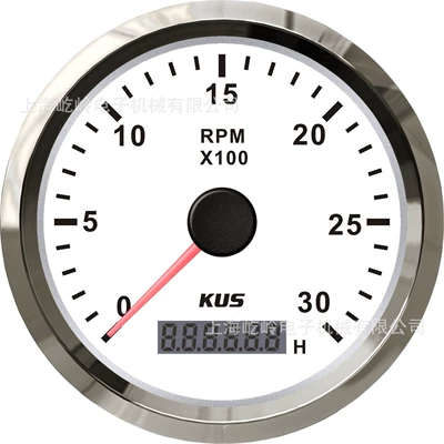 KUS Genuine 85mm Gasoline and Diesel Engine Modified Universal Tachometer 3K-8KRPM with Backlight 9-32V