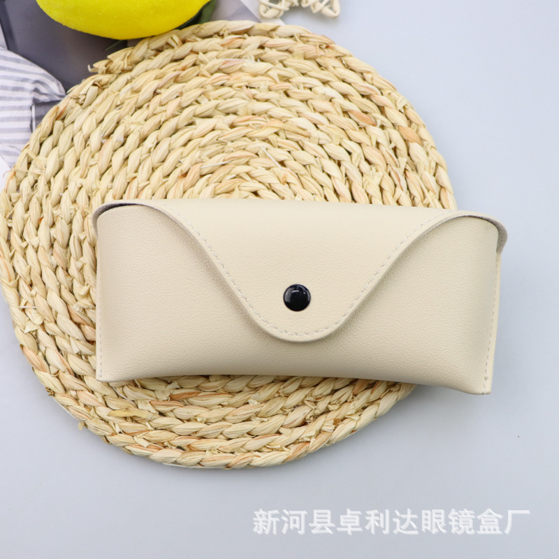 De alta calidad de cuero gafas caso gafas de sol miopía gafas caso anti-presión gafas de sol caso personalizable LOGO venta al por mayor