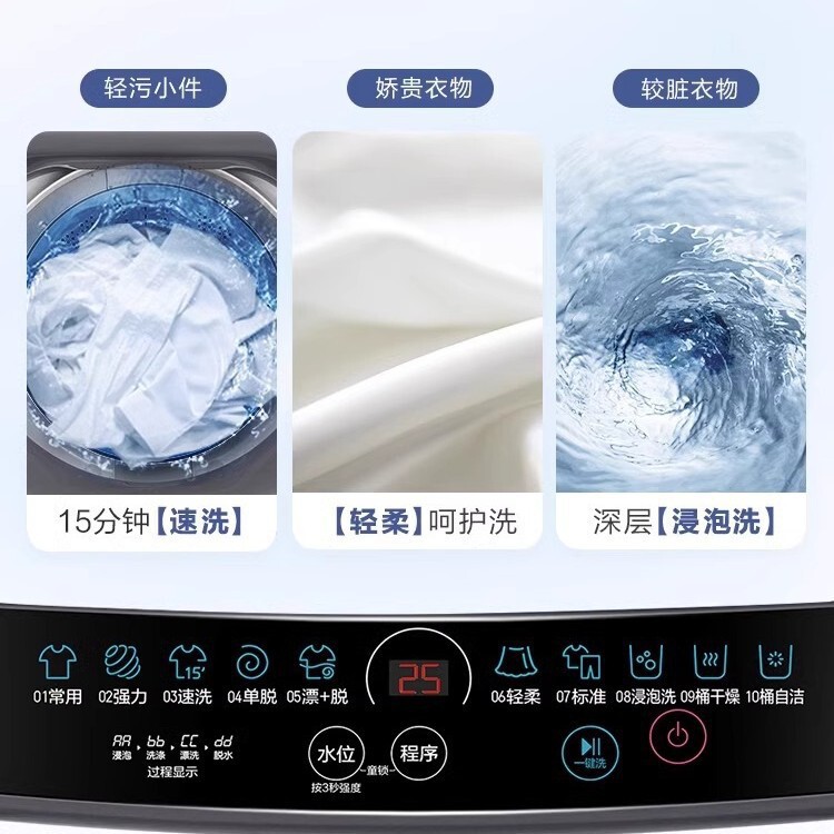 海尔波轮洗衣机大容量家用宿舍出租全自动8/10/12KG变频32Mate1|undefined