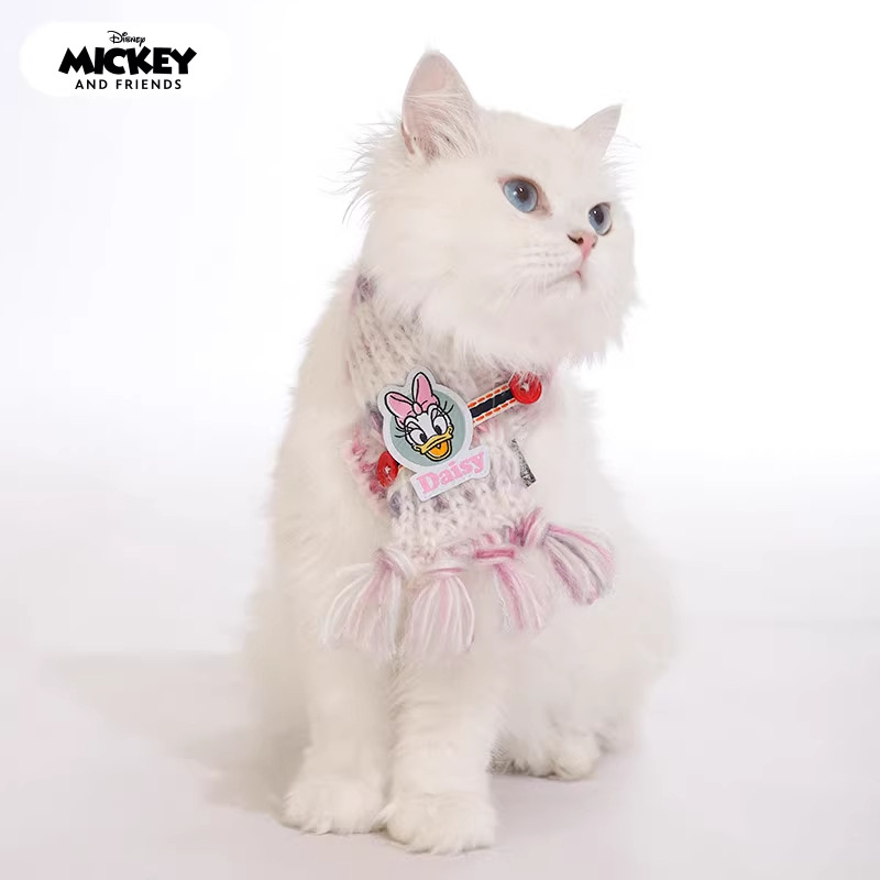 Disney serie Mickey bufandas para perros Minnie perros pequeños y medianos collares calientes gatitos accesorios de mascotas de invierno