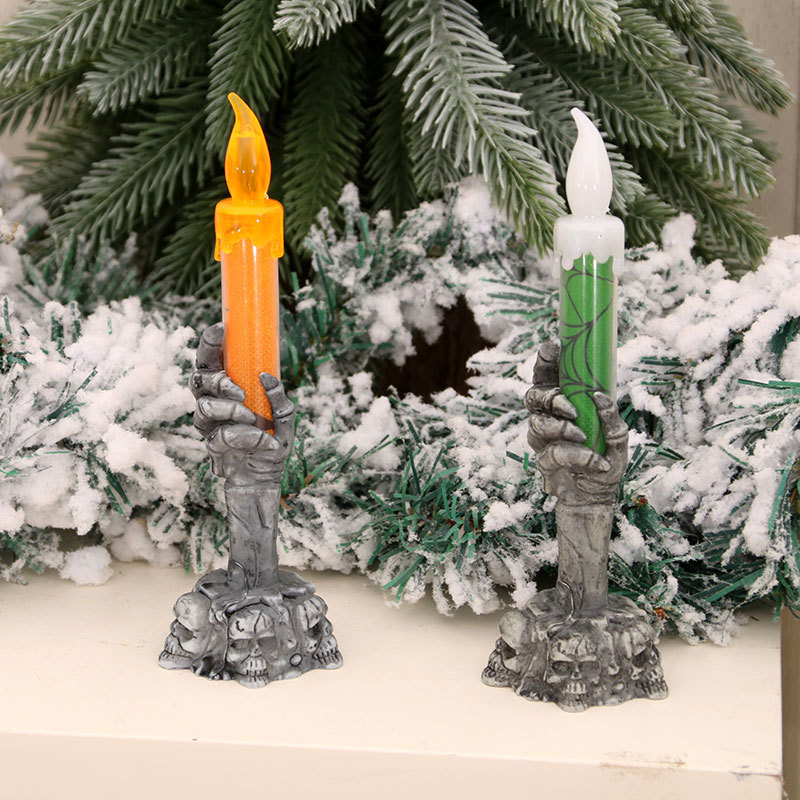 Vela luminosa de Halloween horror props atmósfera lugar escena diseño props regalo de Halloween