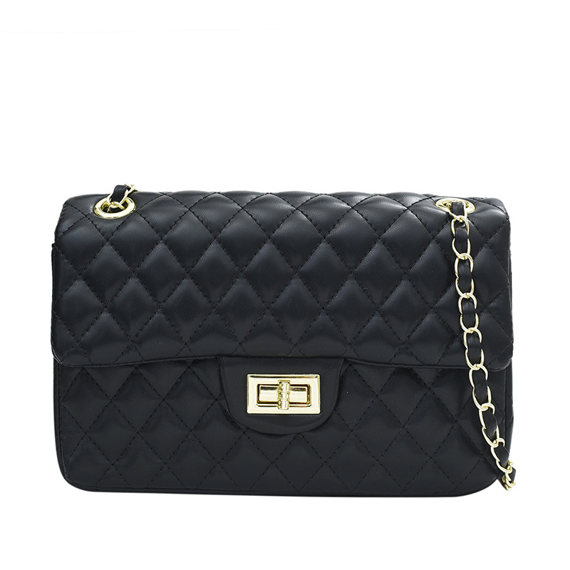 Xiaoxiangjia textura rombo bolsa de mensajero de moda 2023 nuevo verano chic cadena todo partido bolsa de hombro