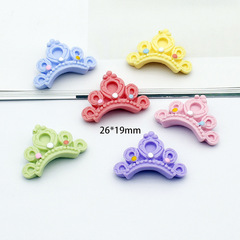 新款皇冠兒童髮飾樹脂配件 diy奶油滴膠手機殼收納盒髮夾廠家優惠