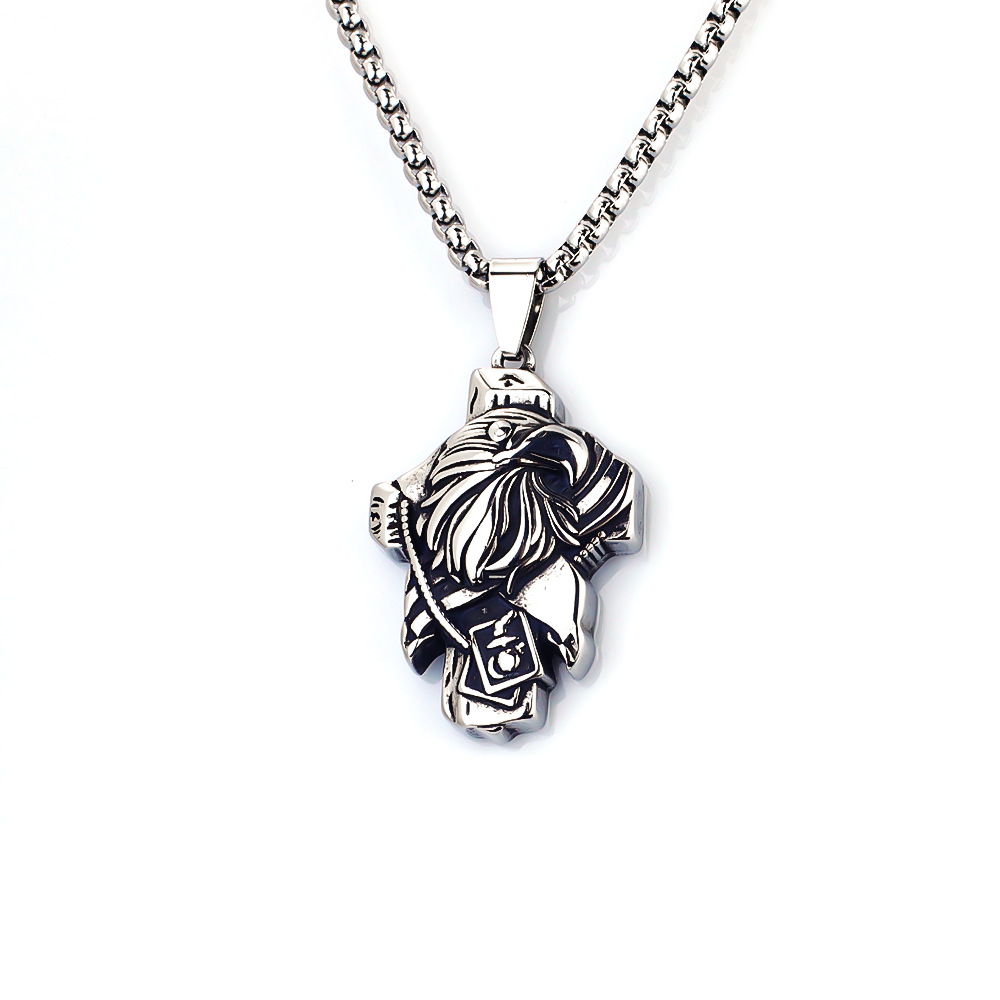 Punk Retro Titanium Steel Pendant Necklace For Men And Women_voghion.com