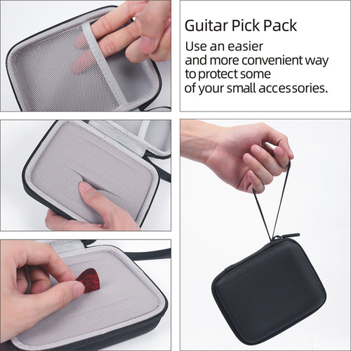 Wholesale boxed guitar pick bag EVA guitar pick box Boxed guitar accessories portable pick storage bag