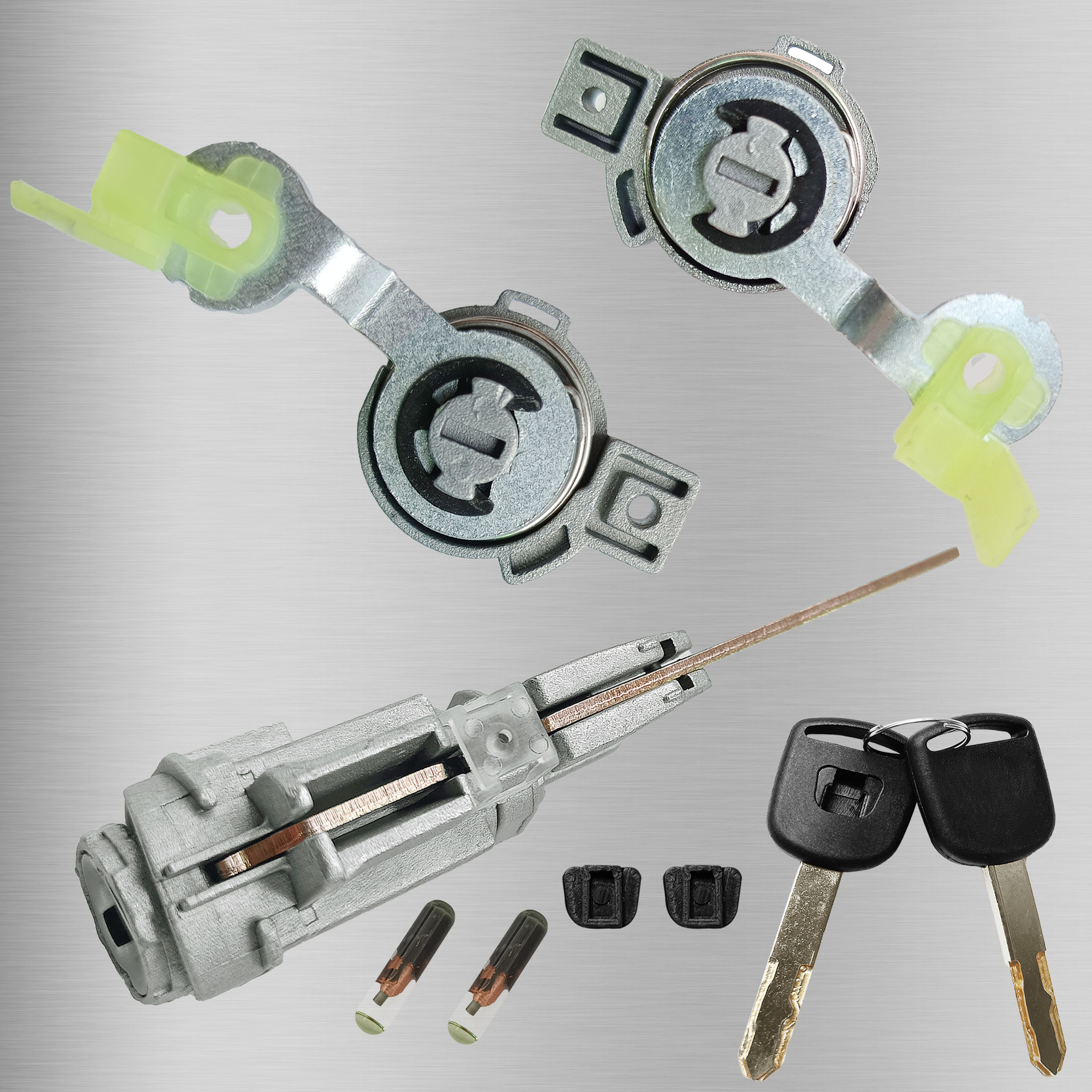 Aplicable a Honda CRV todo el cilindro de la cerradura con chip 2 cerraduras de puerta cerradura de ignición accesorios de automóviles