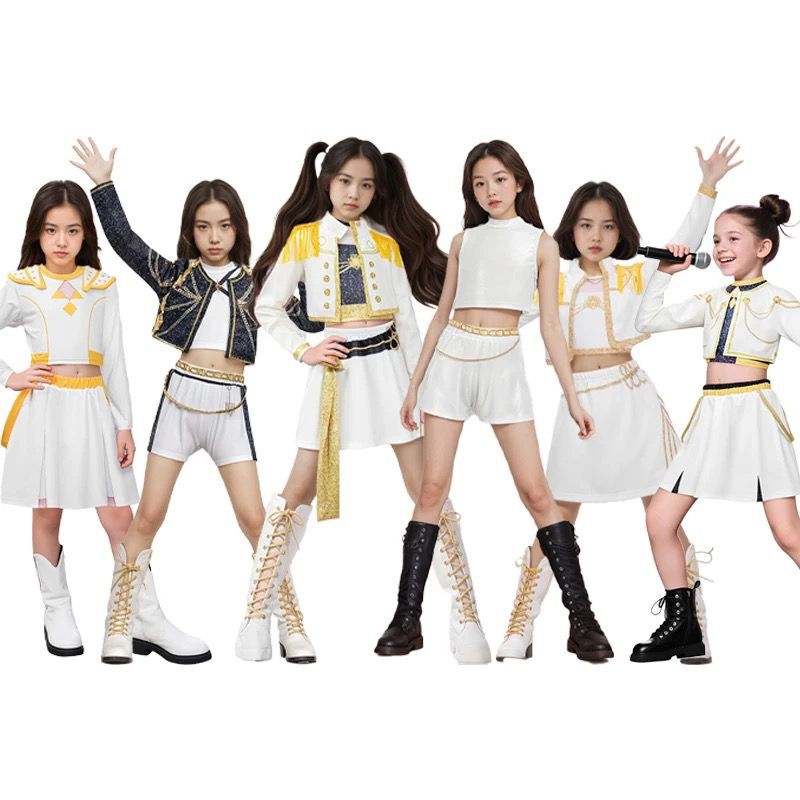 猎魔女团 K-POP明星鲁米米拉佐依cos服韩流cosplay儿童同款演出装|undefined