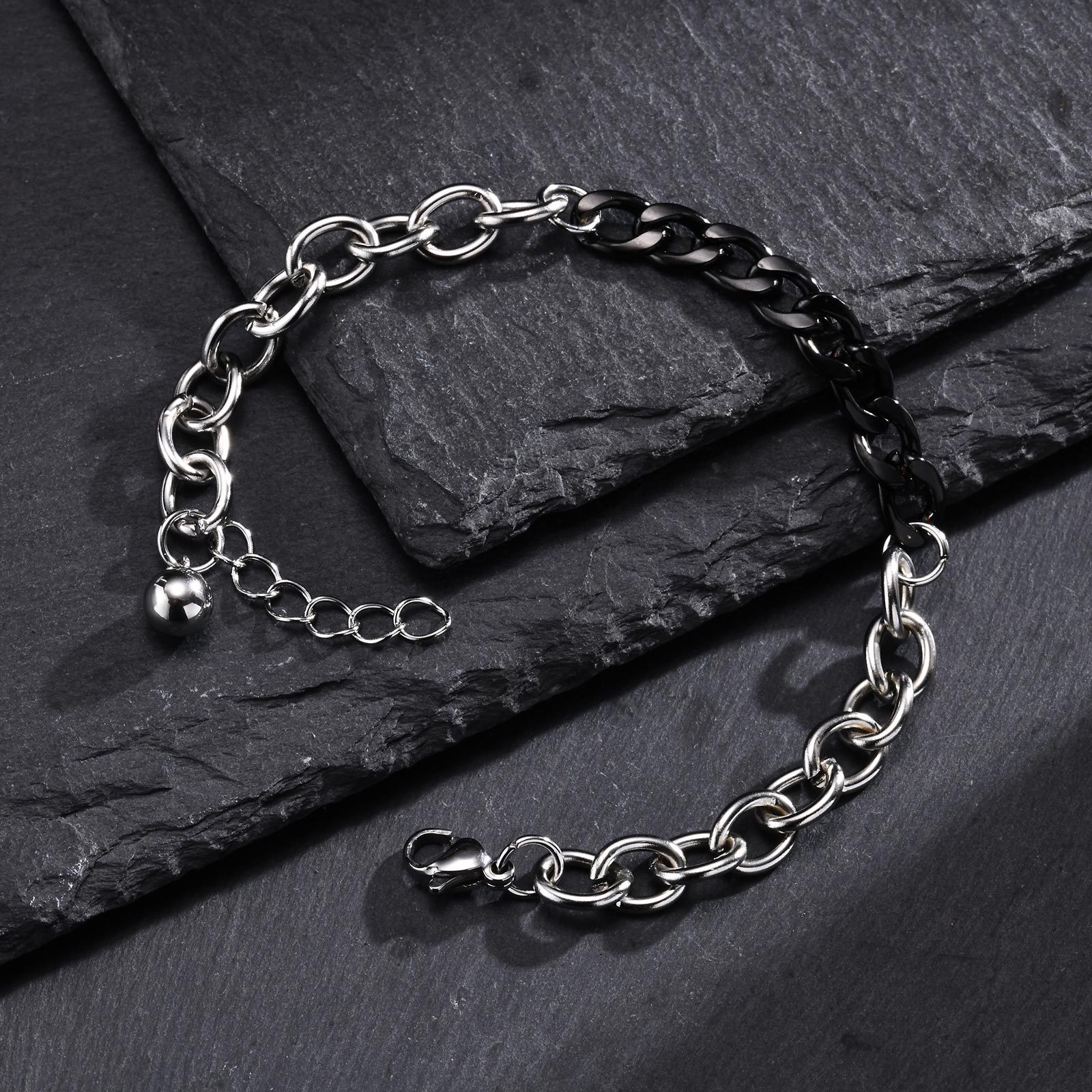 Casual Hip Hop Bola Única Acero Inoxidable Metal Mixto Hombres Pulsera De Cadena Pulseras De Cadena Para Hombre display picture 7