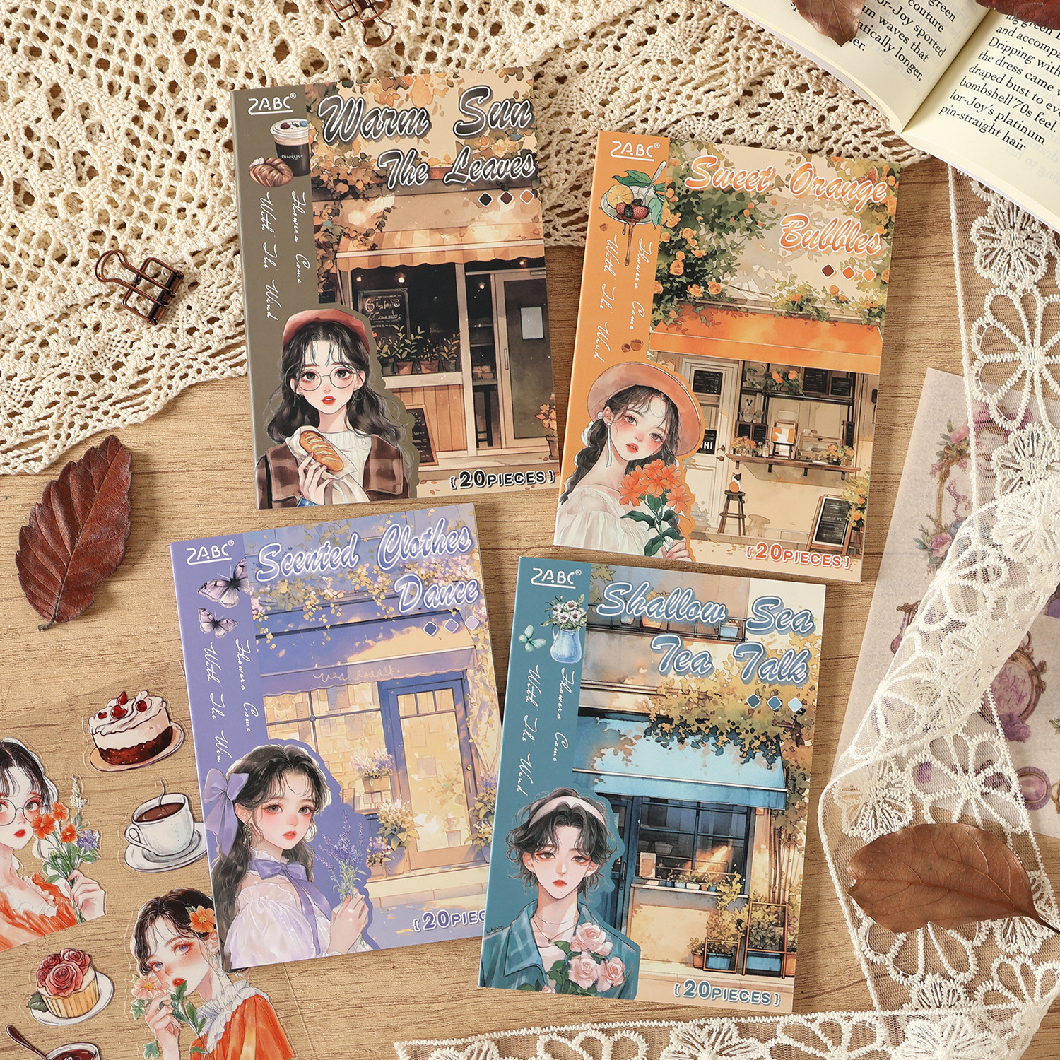 Huaxin Fenglai Personajes de paisajismo Bolsa de pegatinas de cuentas a mano Pegatinas de pet retro transfronterizas Pegatinas de material de decoración de cuentas a mano de bricolaje