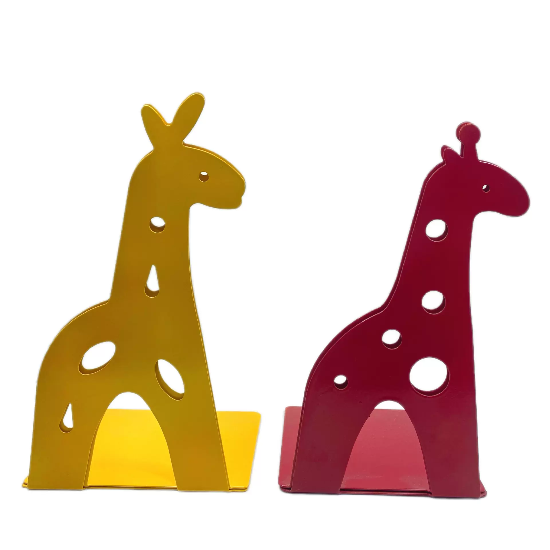 长颈鹿L现货批发简约书架办公学生不锈钢书靠创意书挡板金属书立