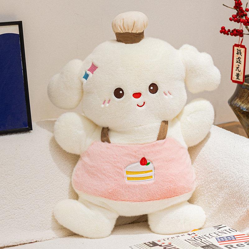 Dulces horneados lindos juguetes de peluche de conejo muñeca muñeca de corazón muñeca cocinero perro regalo de cumpleaños para niños