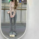 light blue Micro La Jeans Women's Summer New 2025 Thin Design Sense High Waist Slim Look Trousers for Women