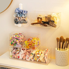 Wall-mounted hair tie storage rack children's headwear hair accessory storage box desk rubber band hair tie transparent storage box