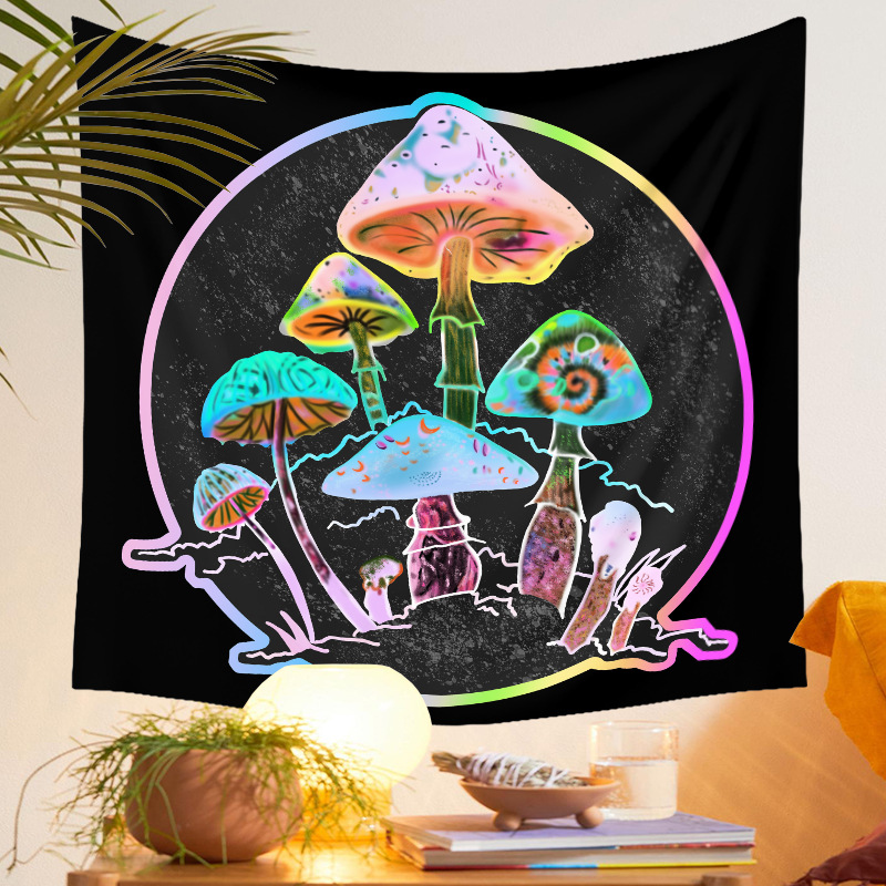 Bohemian Psychedelic Mushroom Background Hanging Cloth Tapestry Wholesale Nihaojewelry display picture 4