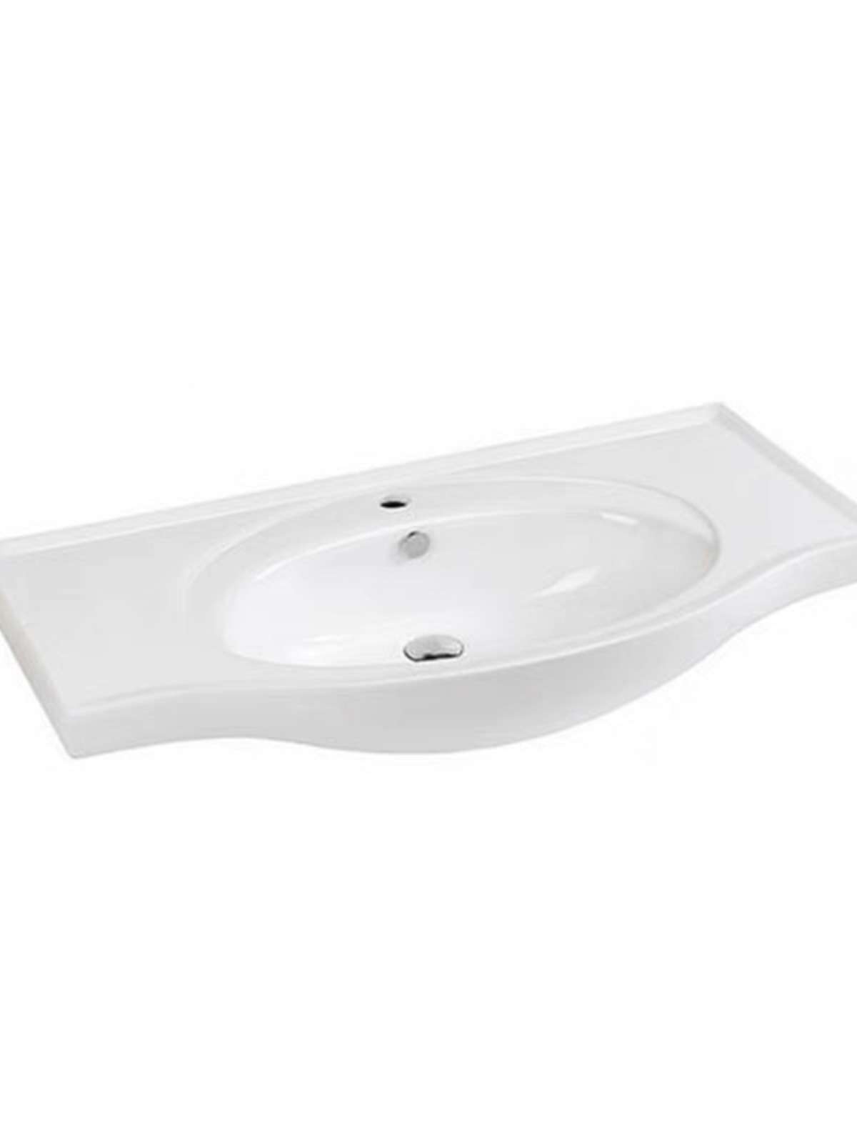 Integrated Large Ceramic Laundry Basin, Washbasin, Bathroom Basin Cabinet, Semi-Embedded Countertop Basin