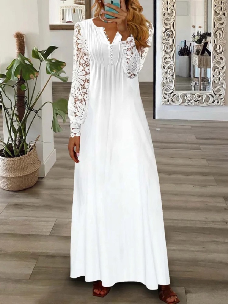Elegant lang kjole 4