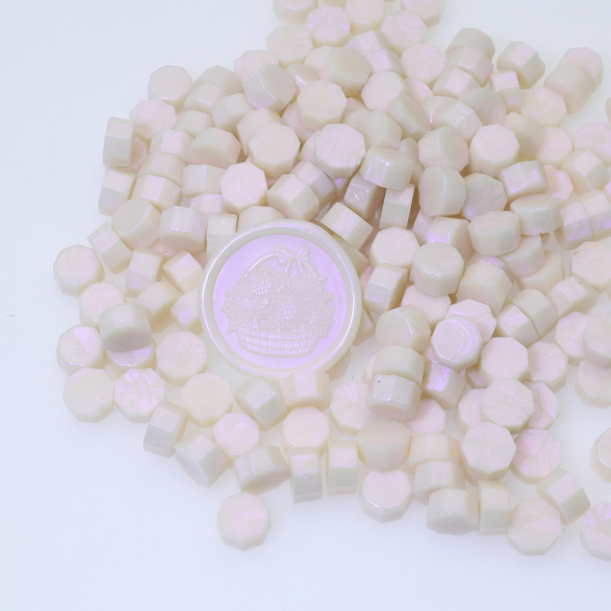 Perlas de cera de sellado octogonales Oucai, 500g, 131 colores, perlas de sellado de cera a granel, colores mixtos, baratas, perladas, una libra.