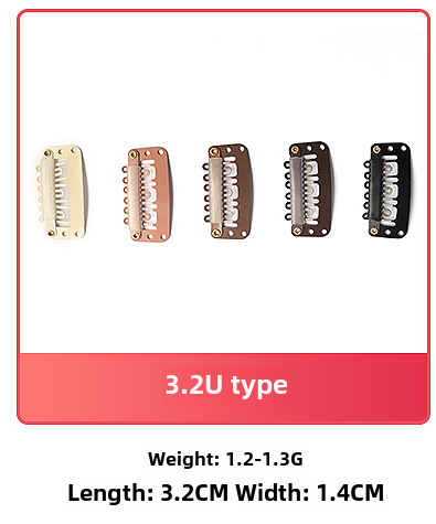 3.2cm six-tooth wig hair extension BB clip metal paint DIY head accessories hair clip beret clip_voghion.com