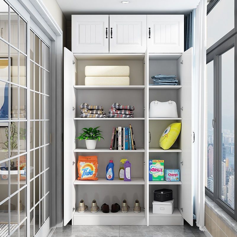 Lockers multi-storey balcony household Economic type combination one Storage cabinet wardrobe Window cabinet capacity cabinet