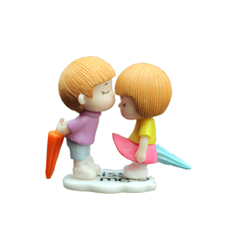 [Colección de adornos de pareja] Decoraciones de coche consola central de coche accesorios de coche lindo espejo retrovisor muñeca de dibujos animados