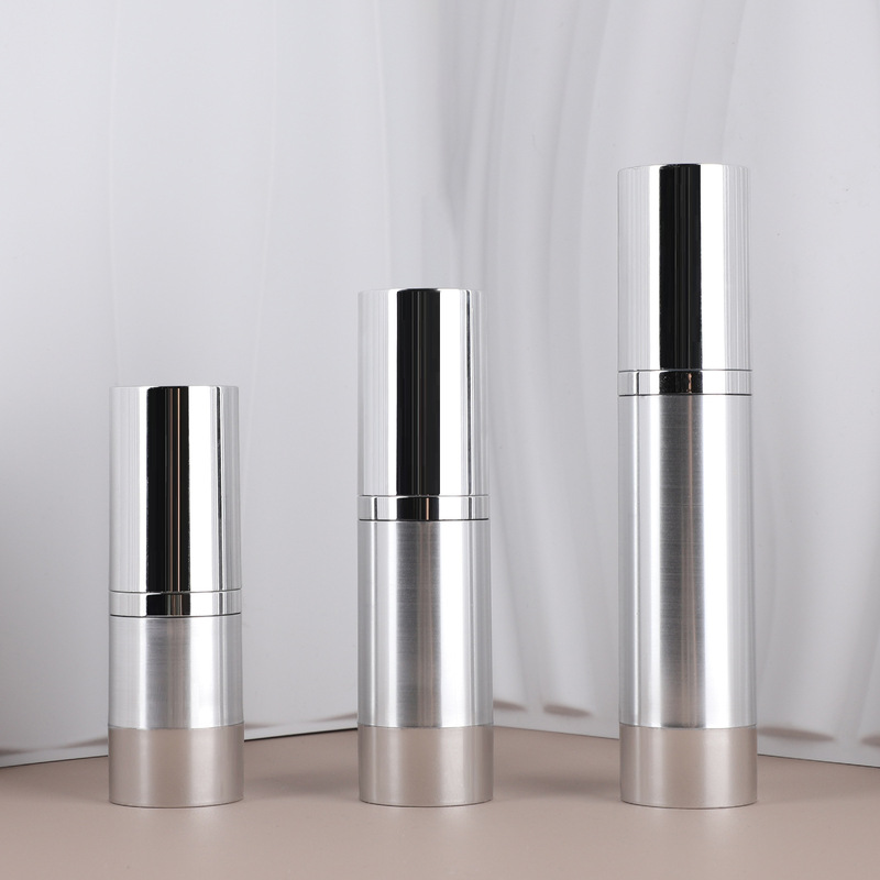 スポット 15ml30ml50ml 電気メッキ真空ボトル UV ゴールドとシルバーのプレスボトル トライアルサイズ ローション スプレー ボトル|undefined