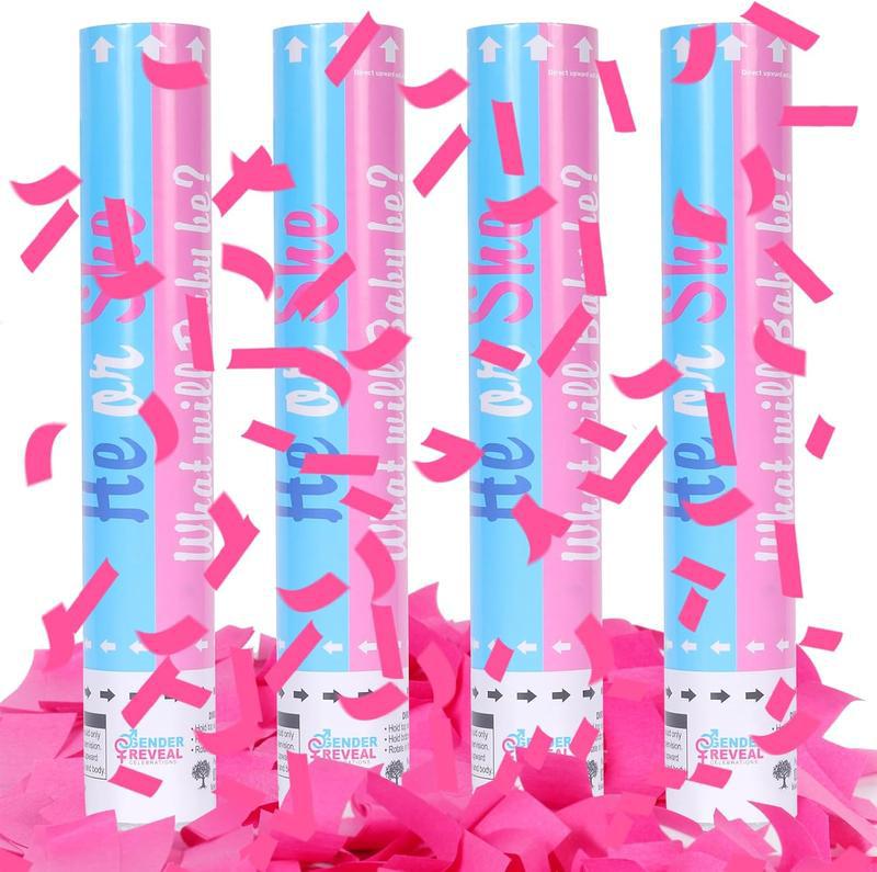 Christmas Halloween Gender Reveal Confetti Cannon Set of 4 2