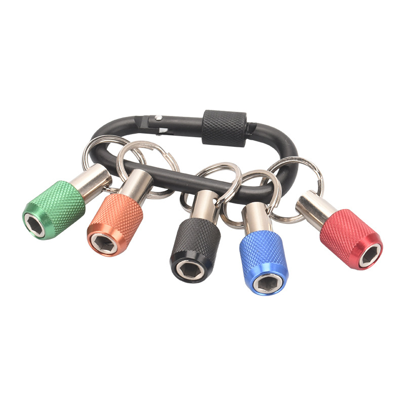 Llave de aleación de color varilla de conexión mosquetón destornillador de autobloqueo manga varilla de extensión traje hexagonal alargada varilla de conexión de cambio rápido