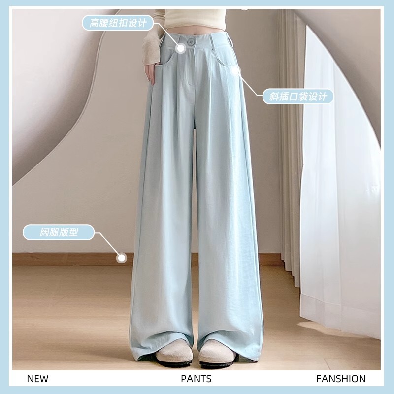 Versatile Fashionable Suit Pants, New Spring Women's Pants, Slimming High-Waisted Straight-Leg Pants, Loose and Relaxed Wide-Leg Pants Versatile Fashionable Suit Pants, New Spring Women's Pants, Slimming High-Waisted Straight-Leg Pants, Loose and Relaxed Wide-Leg Pants