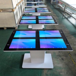 Factory 21.5inch Four Screen Interactive Smart Learning Touch Dining Table Nfc Card Reading Wireless Charging Restaurant Cafe