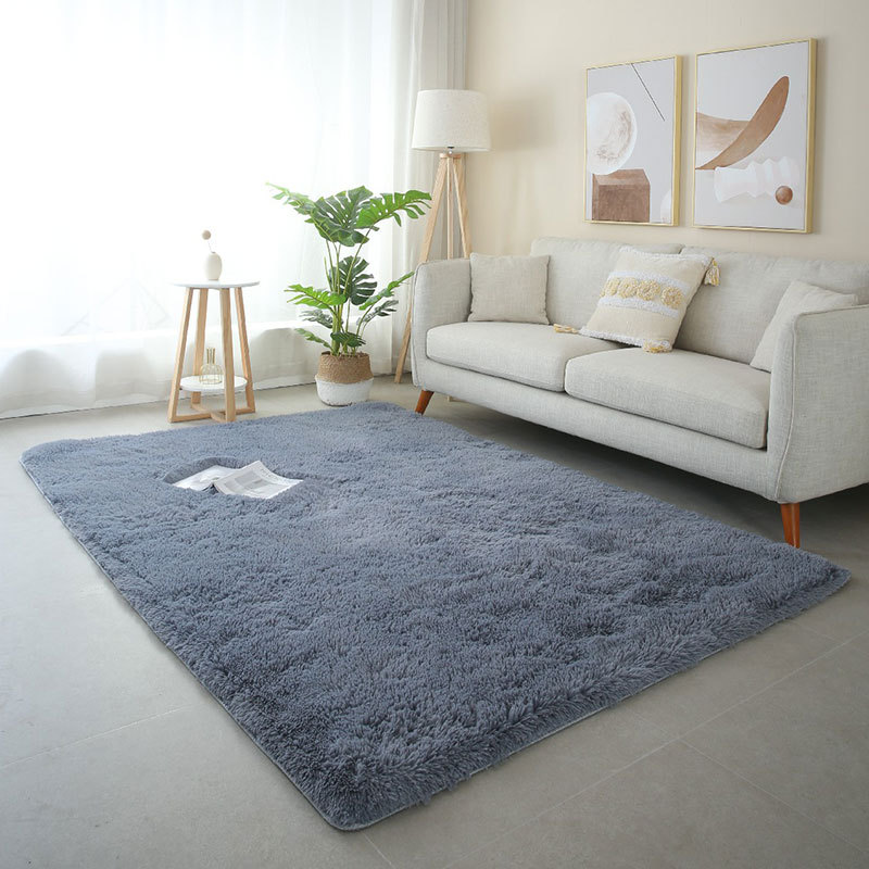 Cross-border exclusive silk and wool living room rug, long-pile sofa and coffee table floor mat, full-area tatami floor mat, bedroom bedside rug.