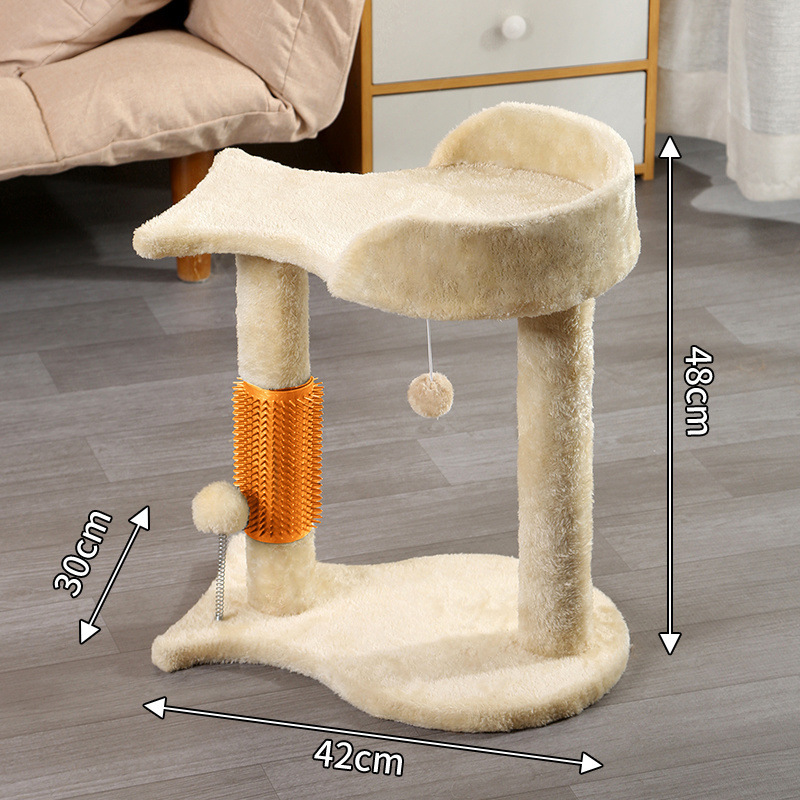 剑麻猫爬架实木猫抓柱树屋猫玩具猫抓板跳台猫咪窝猫架仙人掌四季|undefined