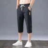 Black silk trousers