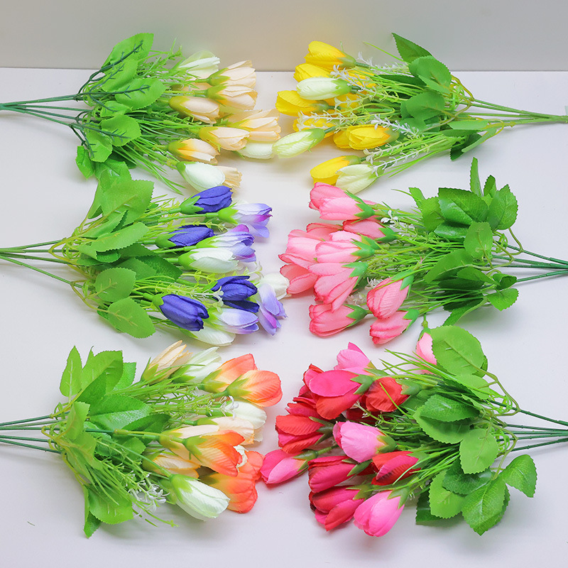 Flores falsas flores de seda para el hogar de bodas linternas flor decoración props magnolia brotes de nieve tulipan flores falsas ramo de flores